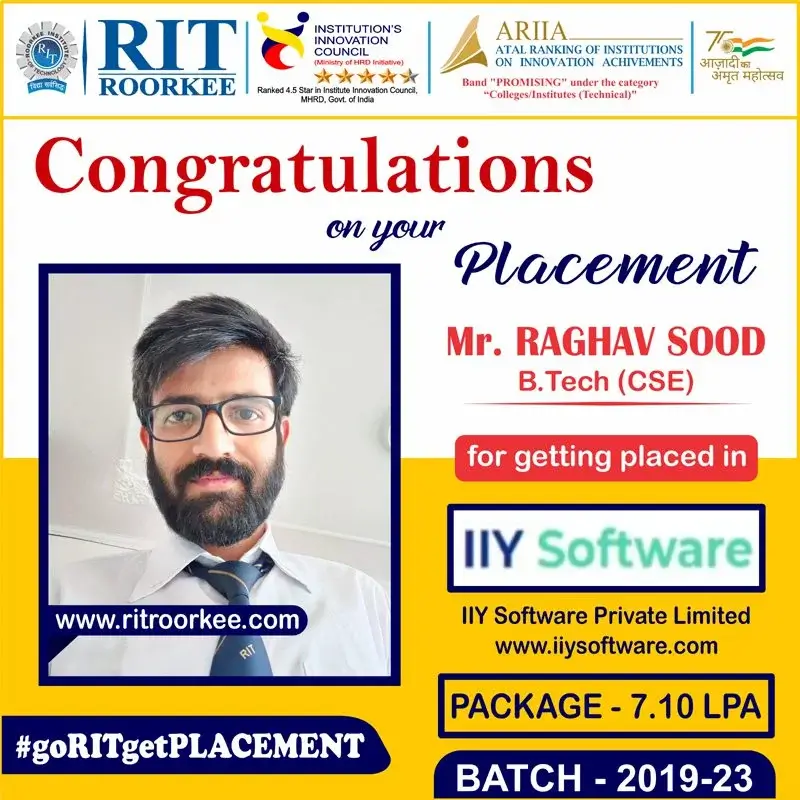 roorkee institute of technology placement 4-1